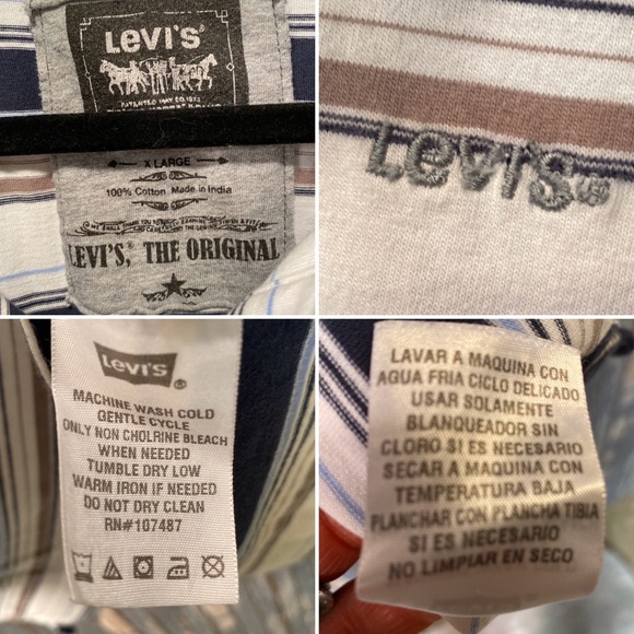 Levi’s Polo Collared Striped Shirt - Picture 2 of 8